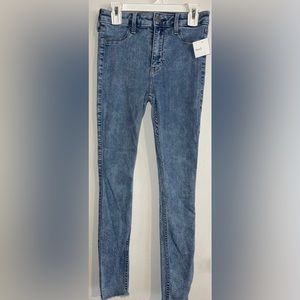 Women’s Juniors Hollister Jean Legging 0 Regular High Rise Crop Advance Stretch